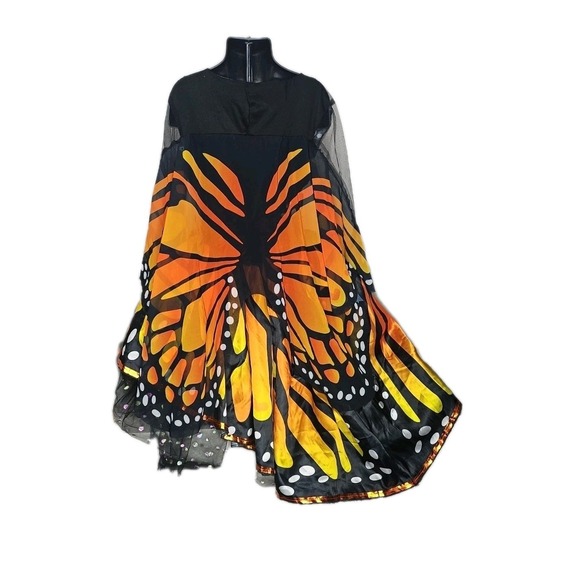 Target‎ Girls MONARCH BUTTERFLY DRESS HALLOWEEN COSTUME GIRLS SIZE Medium 8-10 - Picture 5 of 9